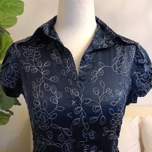 Bebe silk blouse with embroidery